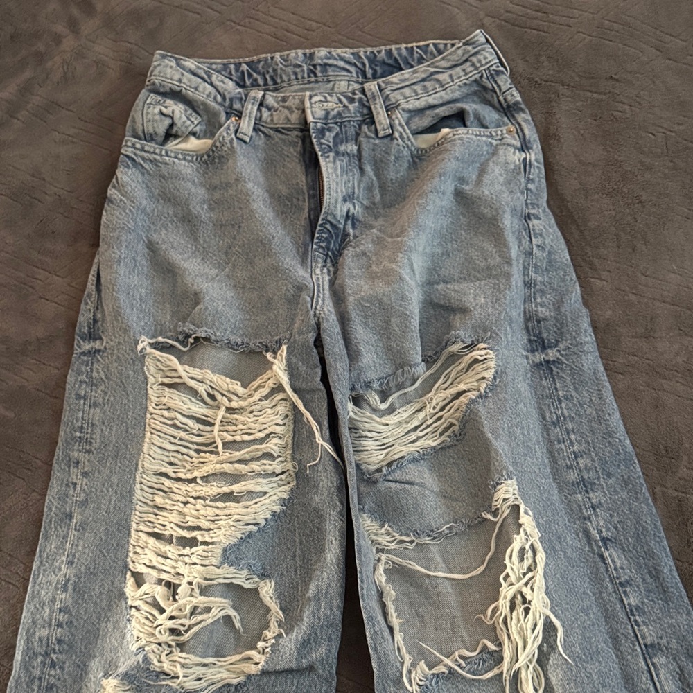 Fashion Nova Distressed Blue Jeans